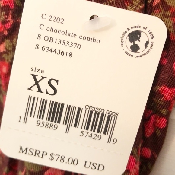 Free People Intimately Kaya Floral Bodysuit Keyhole in Chocolate Combo - Picture 6 of 7